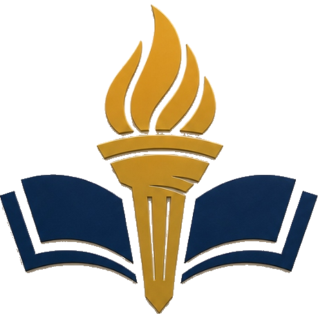 Ethos Advocacy Institute torch and open book emblem
